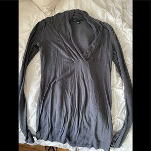 Long sleeve cowl neck shirts.